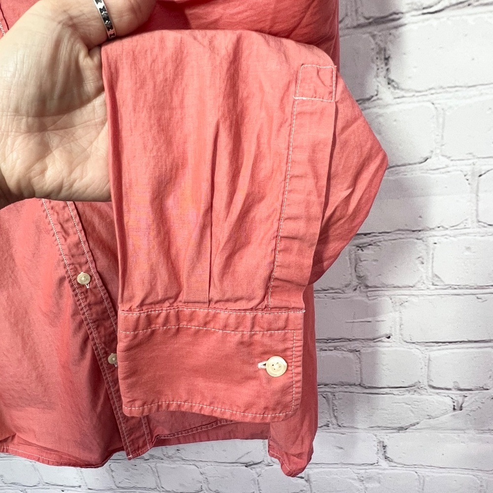 |•BOSS•| Hugo Boss Casual Button Down Shirt Salmon Size Large - Picture 5 of 7